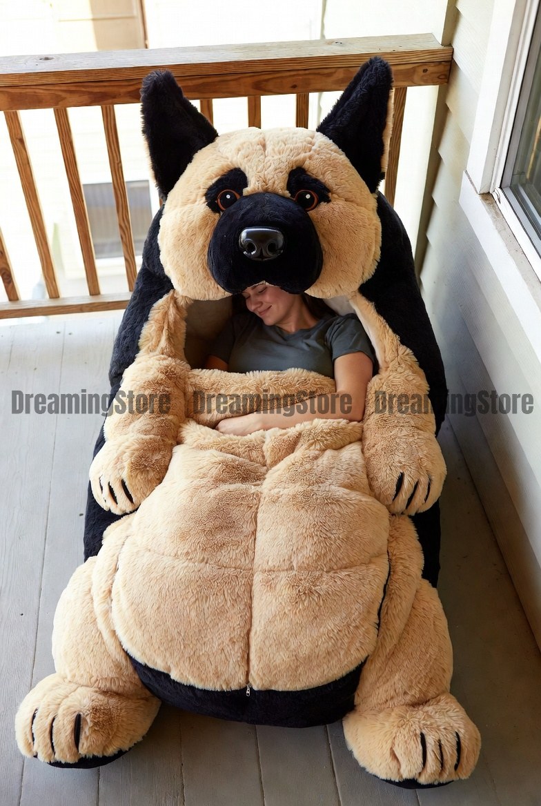 dog-shaped sleeping bag