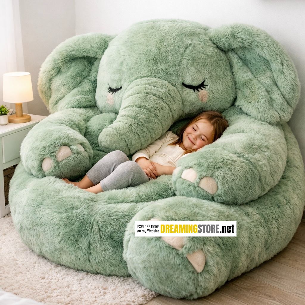 Elephant-Shaped Bean Bag
