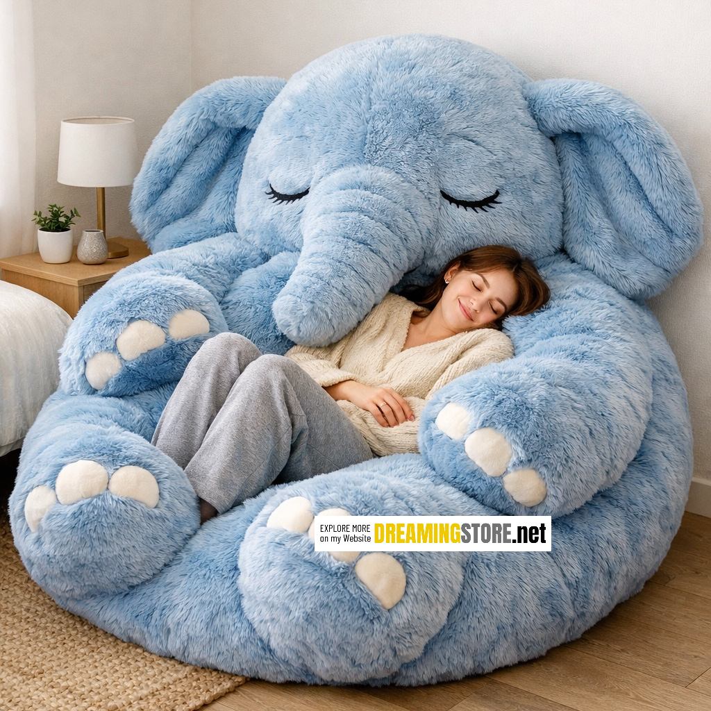 Elephant-Shaped Bean Bag