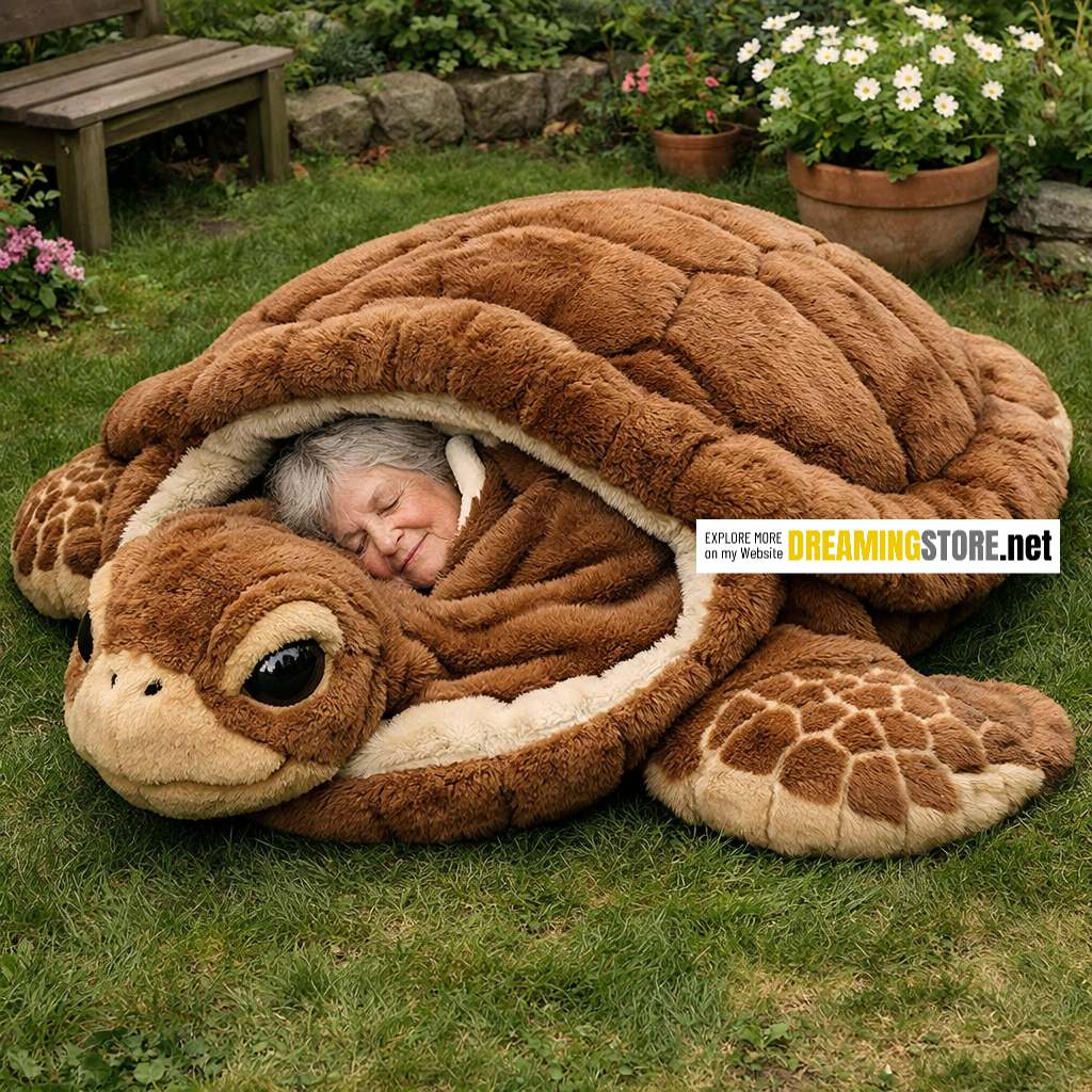 Fluffy Turtle Sleeping Bag