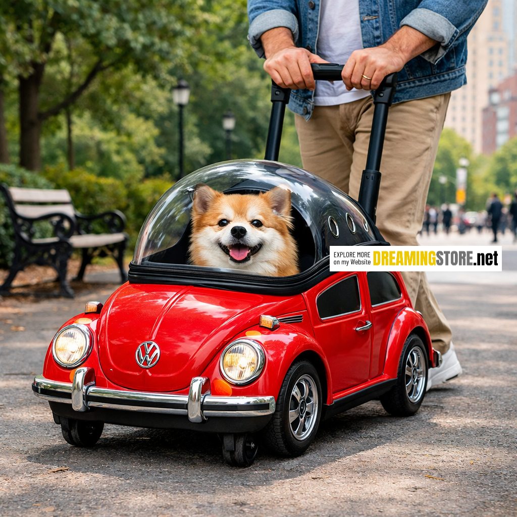 Volkswagen Beetle Pet Trolley Bag