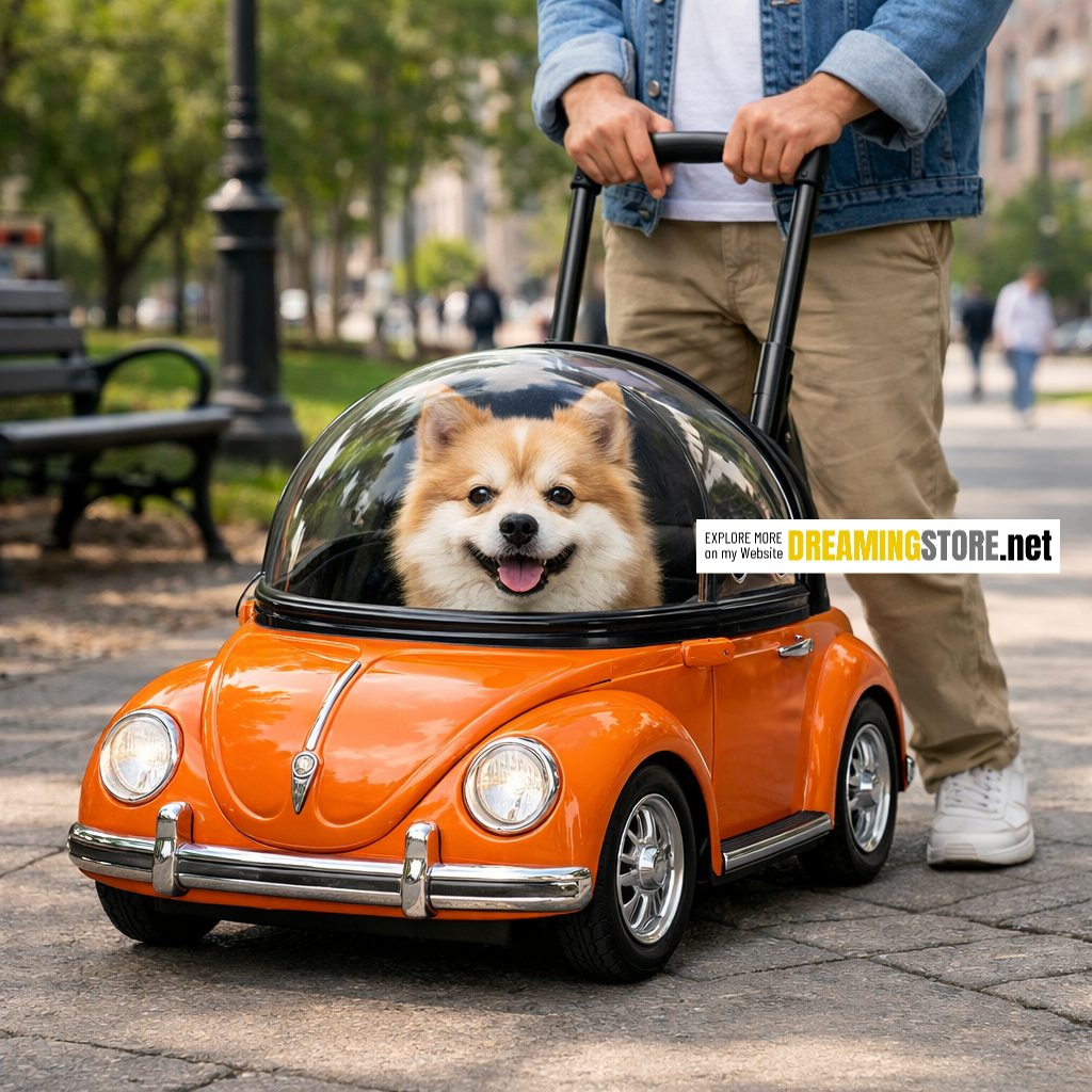 Volkswagen Beetle Pet Trolley Bag