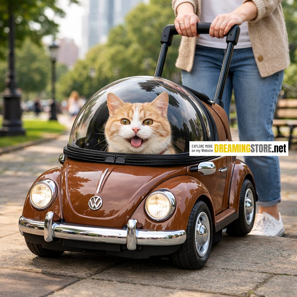 VW Beetle Pet Trolley Bag