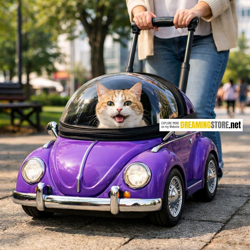 VW Beetle Pet Trolley Bag