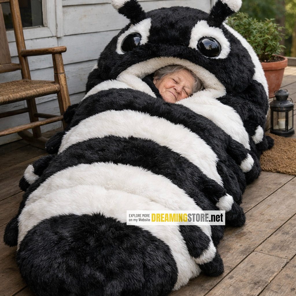 caterpillar-shaped sleeping bag