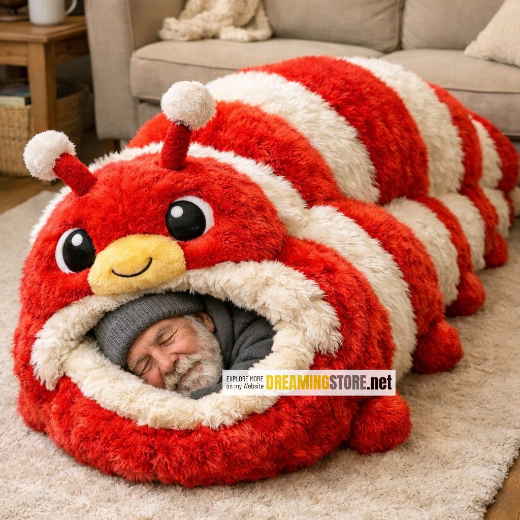 caterpillar-shaped sleeping bag