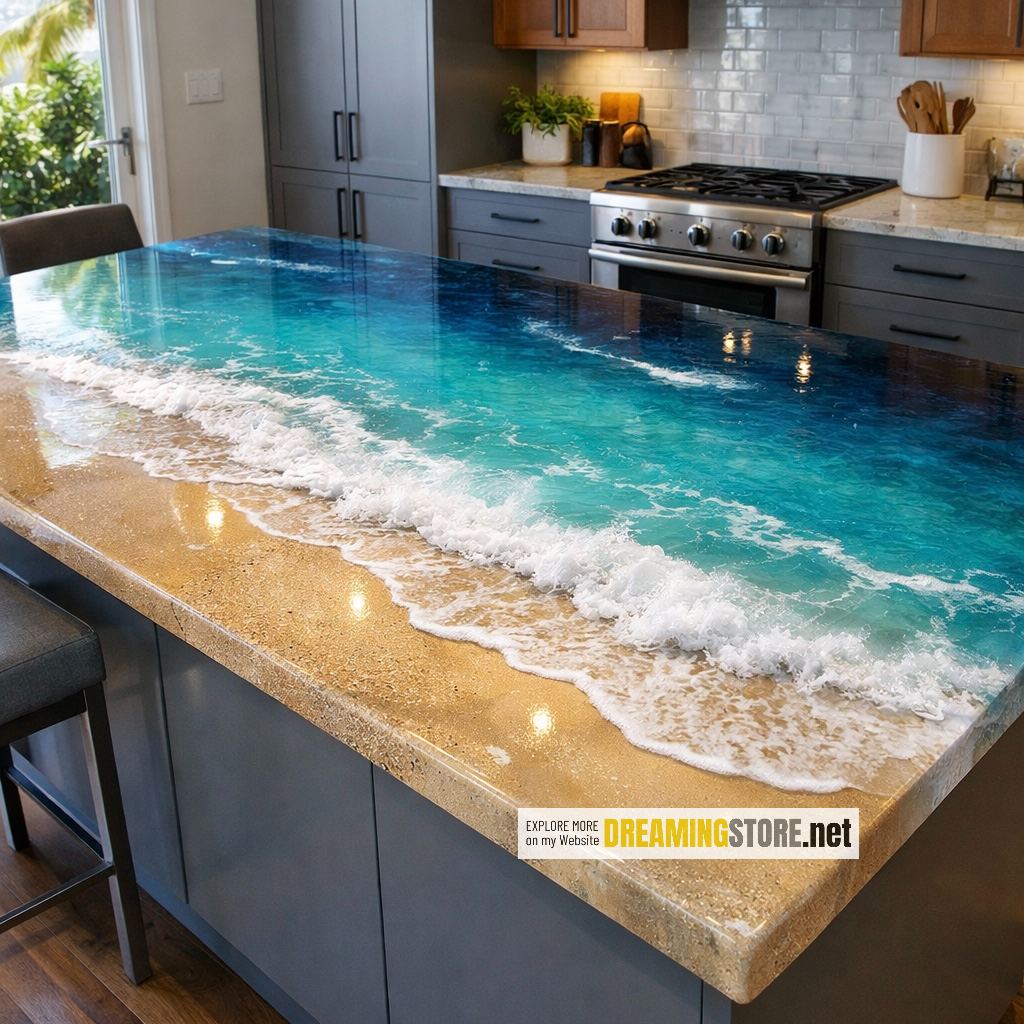 Beach Epoxy Countertop