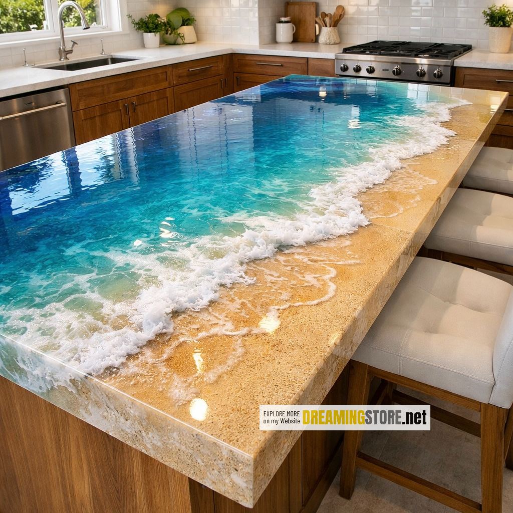 Beach Epoxy Countertop
