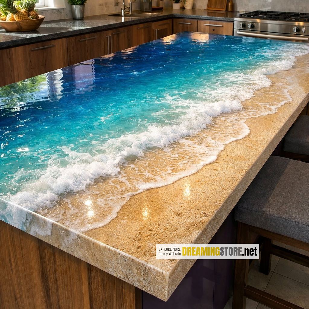 Epoxy Beach Countertop