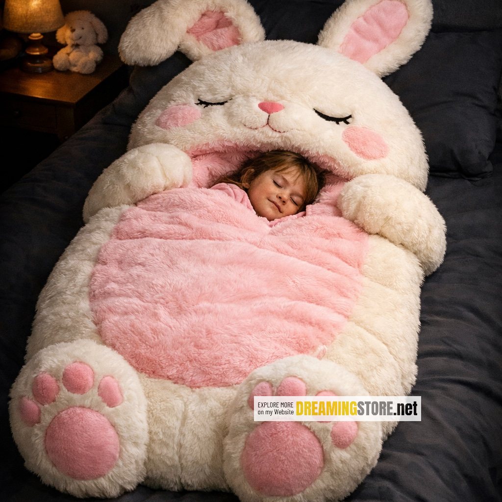 Fluffy Rabbit Sleeping Bag