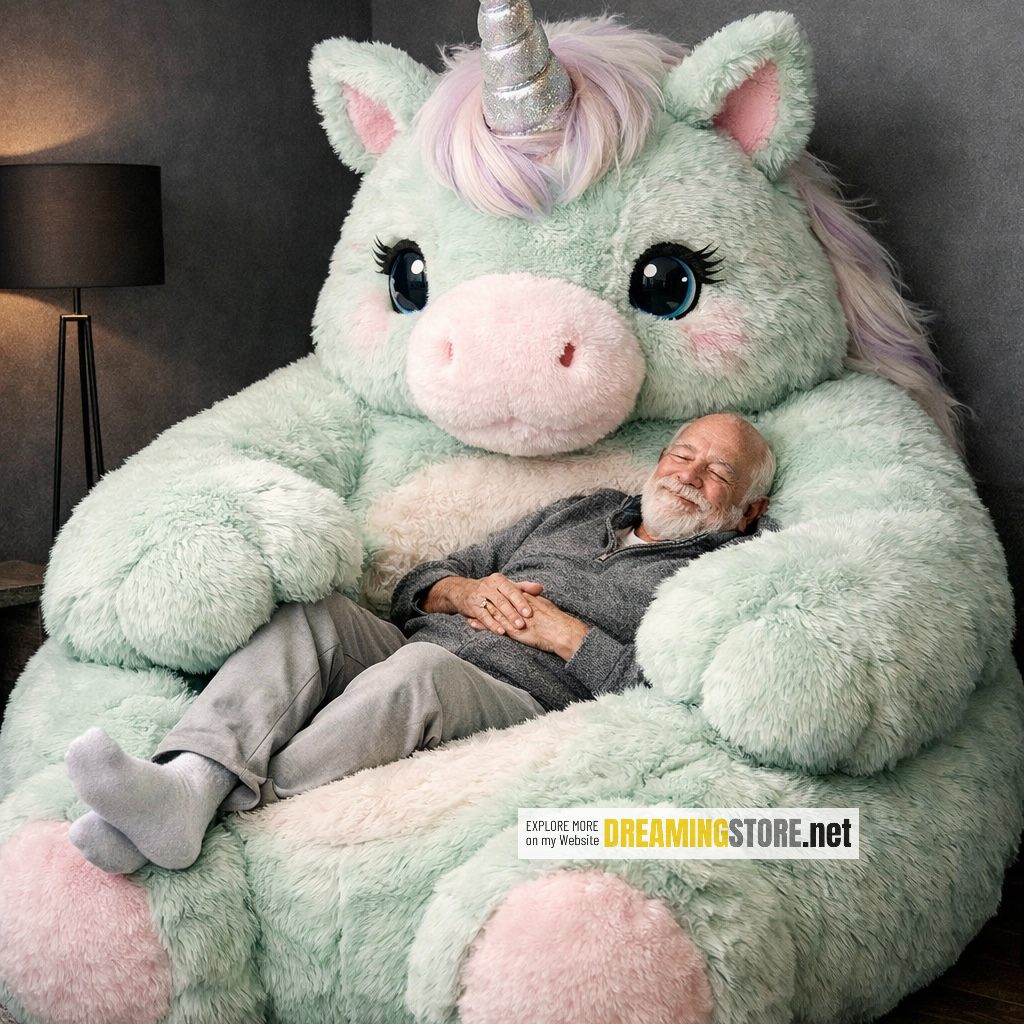 Fluffy Unicorn Bean Bags