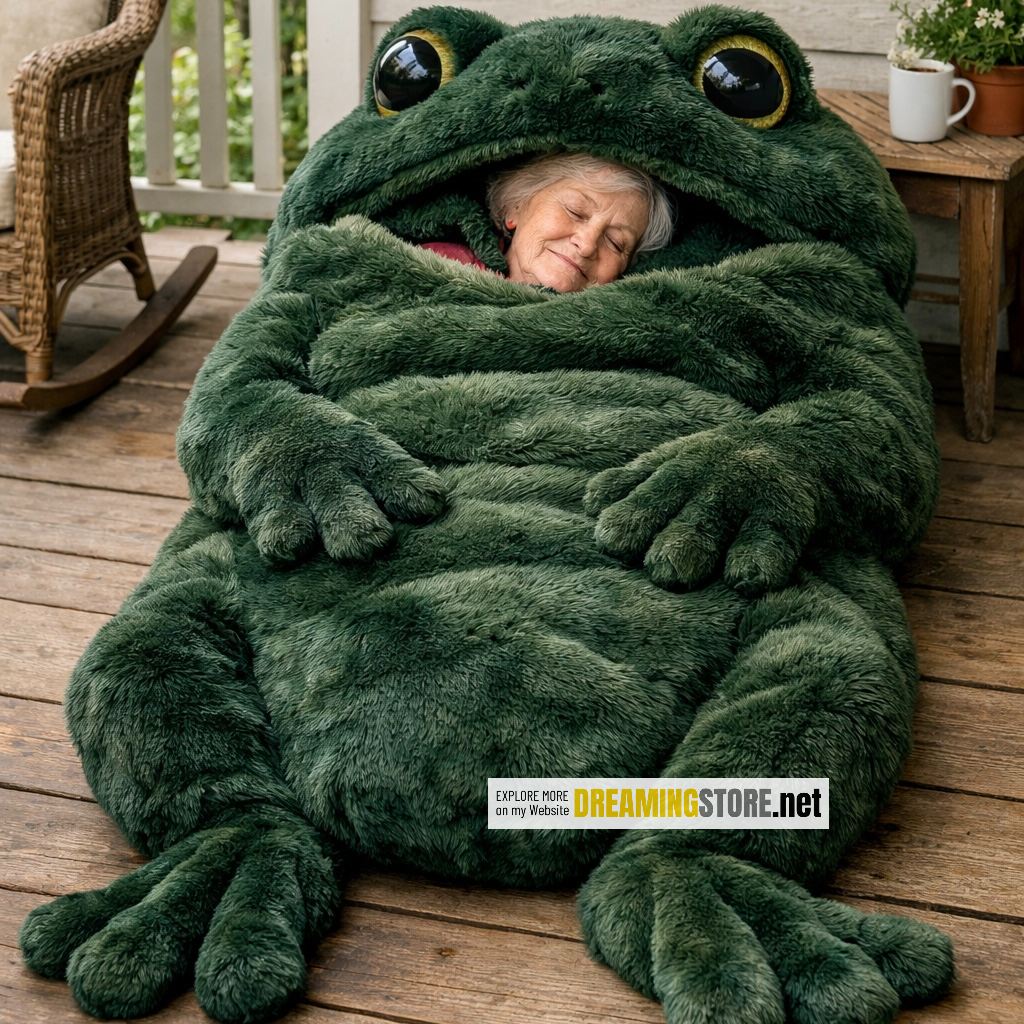 frog-shaped sleeping bag