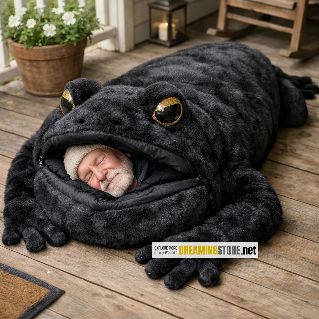 frog-shaped sleeping bag