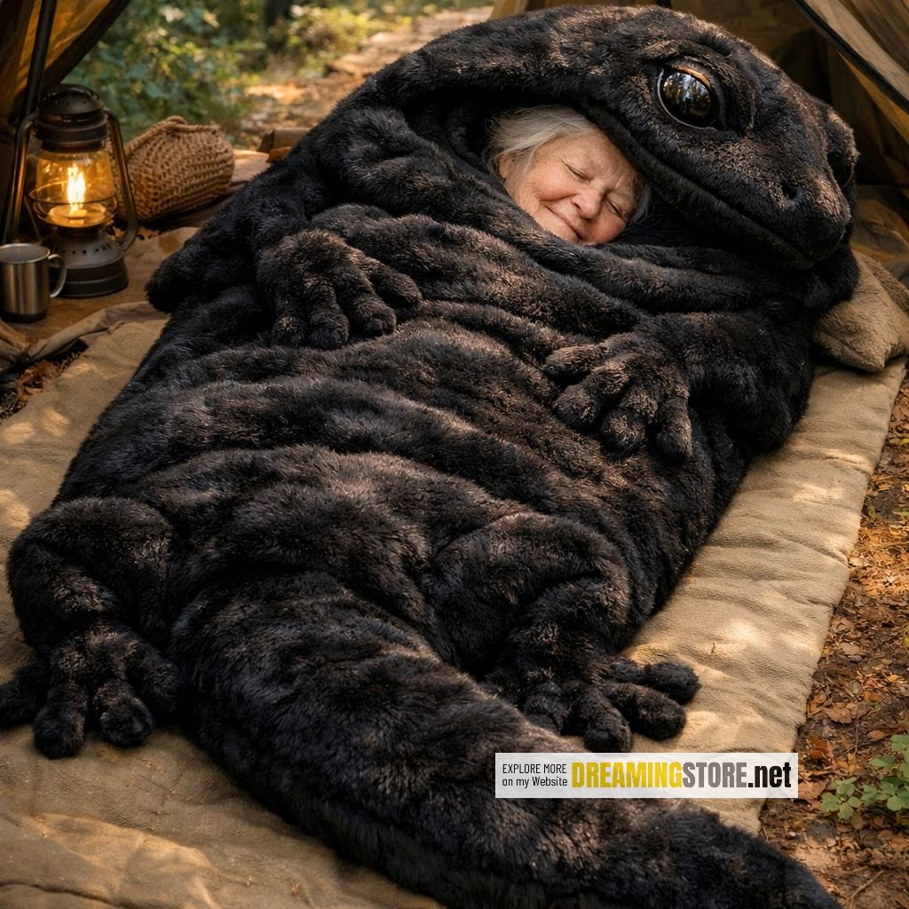 gecko-shaped sleeping bag