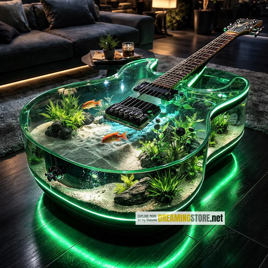 Guitar Aquarium Coffee Table