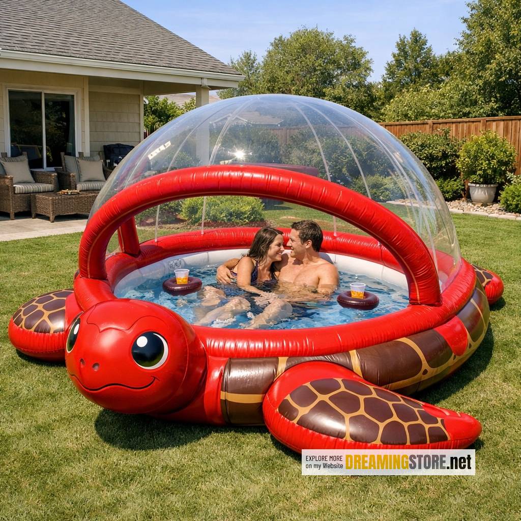 turtle shaped inflatable pool