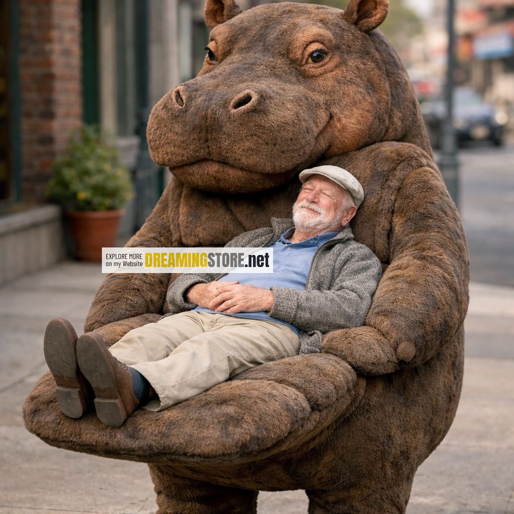 walking hippo shaped recliner