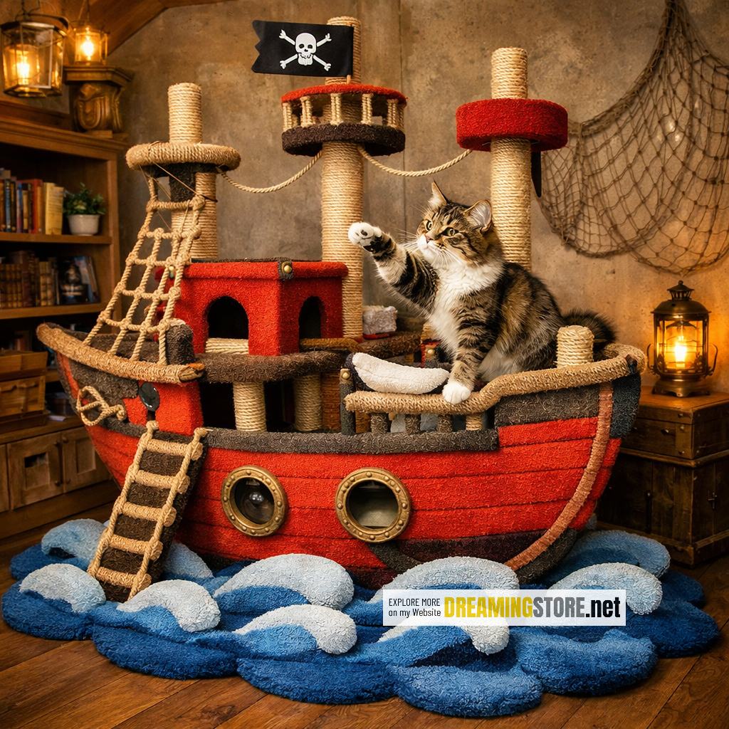 pirate ship cat playground