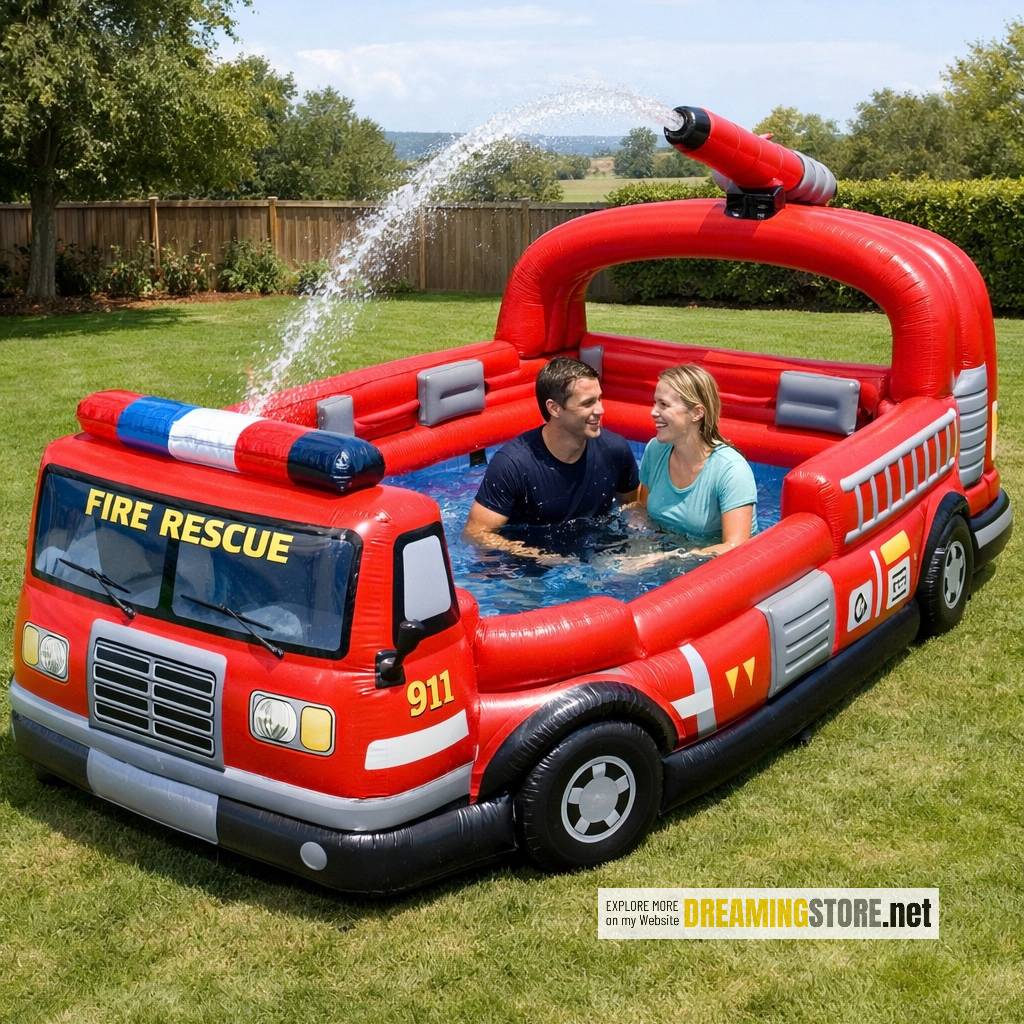 Inflatable Fire Truck Pool