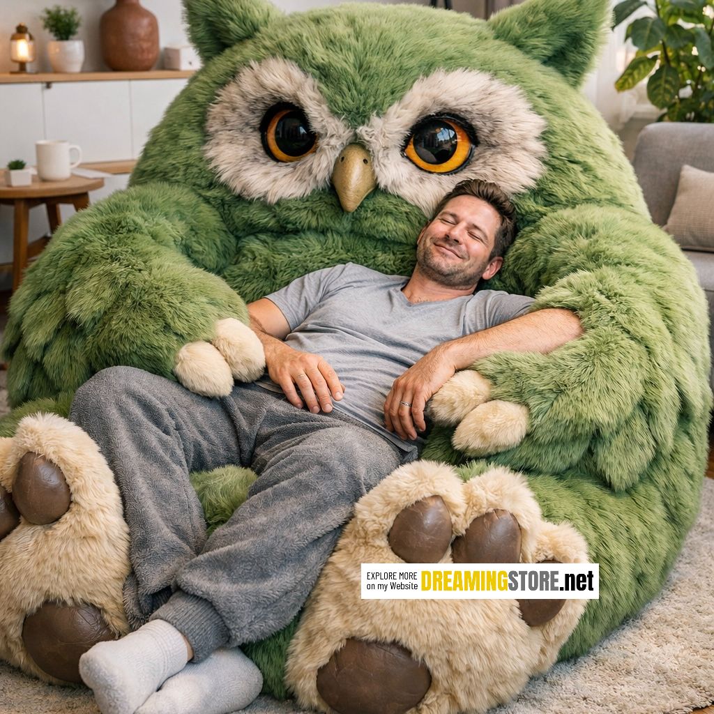 owl-shaped bean bags