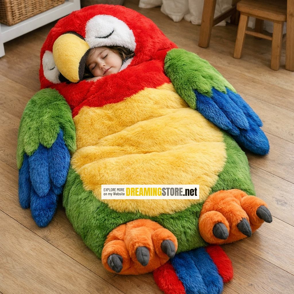 parrot-shaped sleeping bags