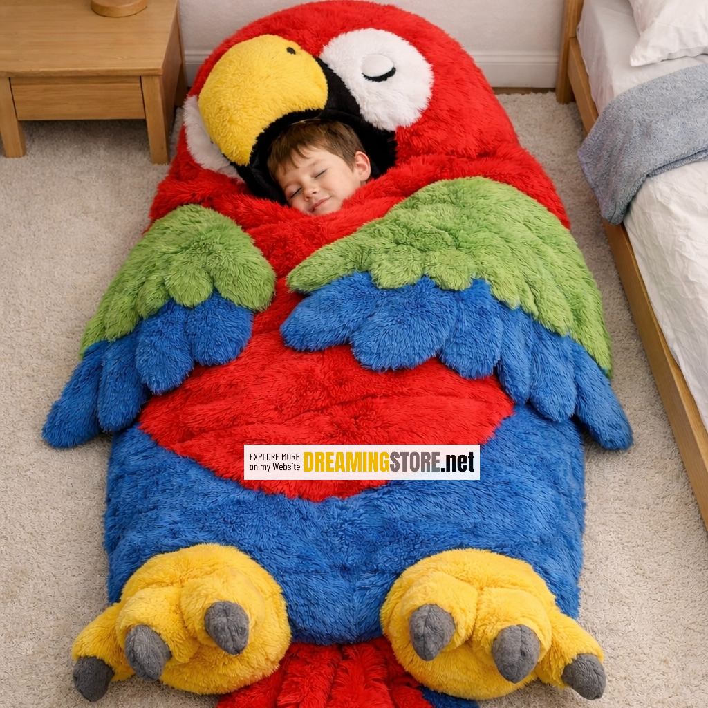 parrot-shaped sleeping bags