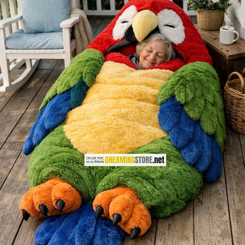 Fluffy Parrot Sleeping Bag