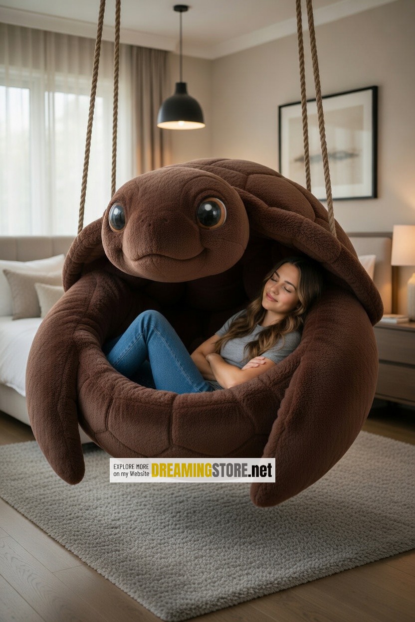 giant turtle swing lounger
