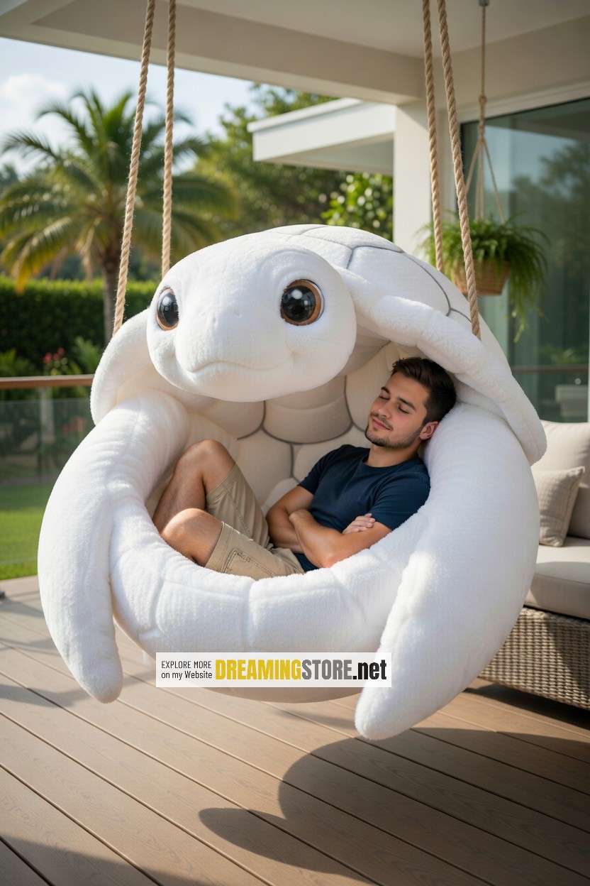 giant turtle swing lounger