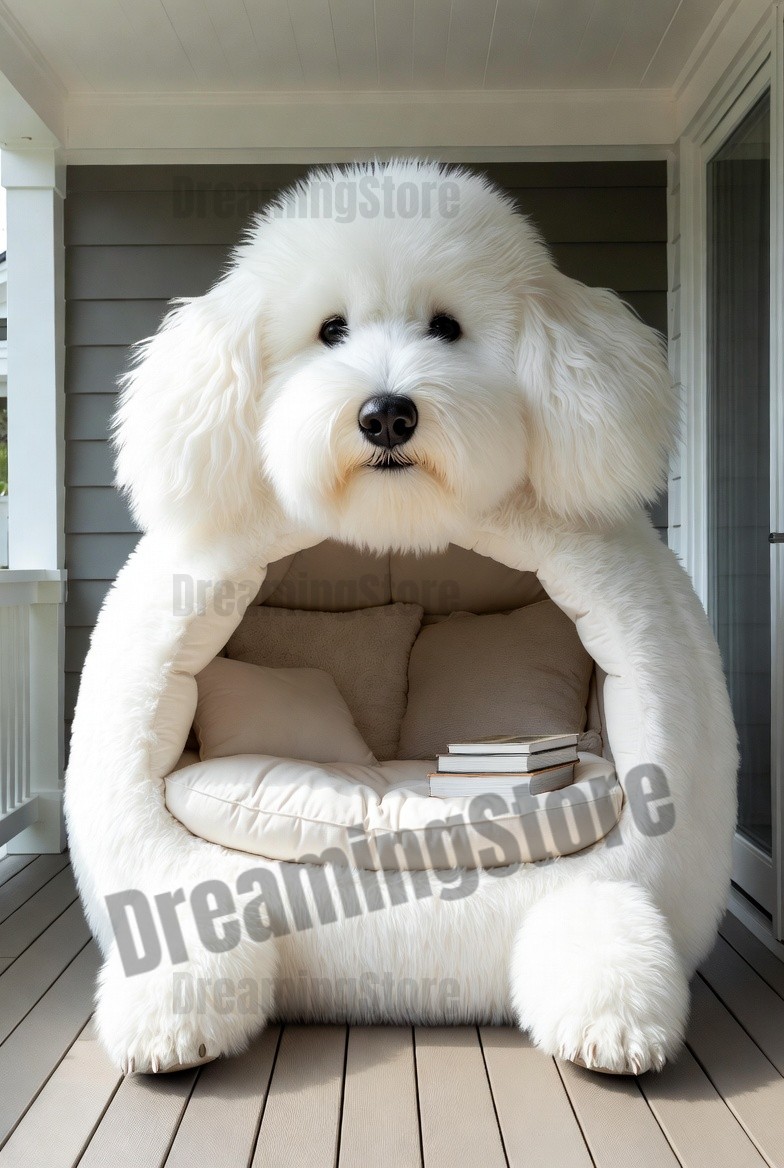 dog-shaped lounger pod