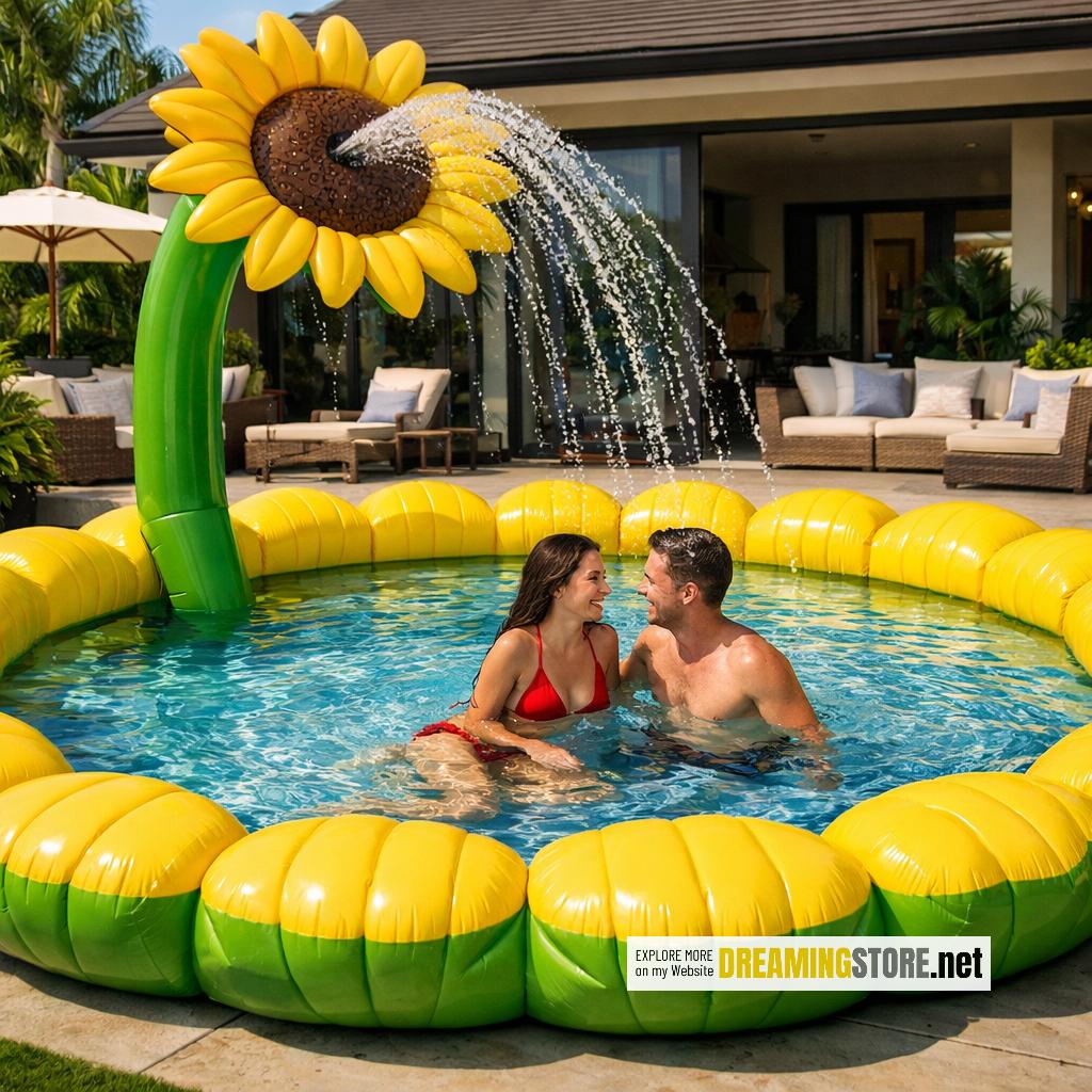 Giant Inflatable Sunflower Pool