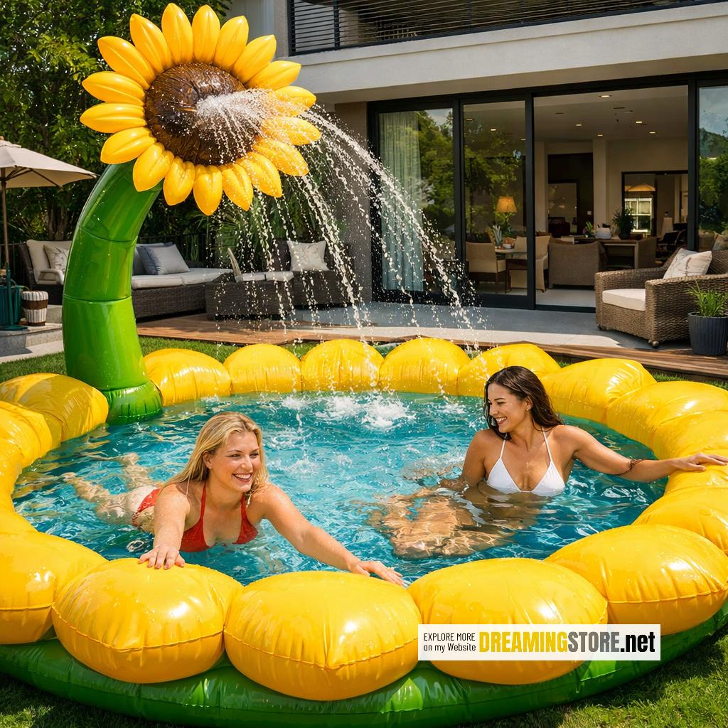 Giant Inflatable Sunflower Pool