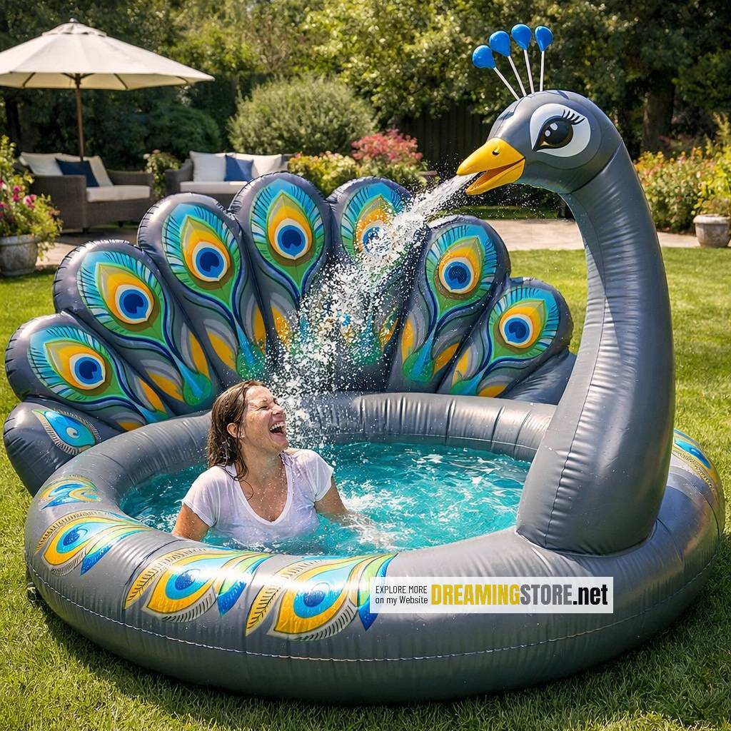 Giant Peacock Paddling Pool