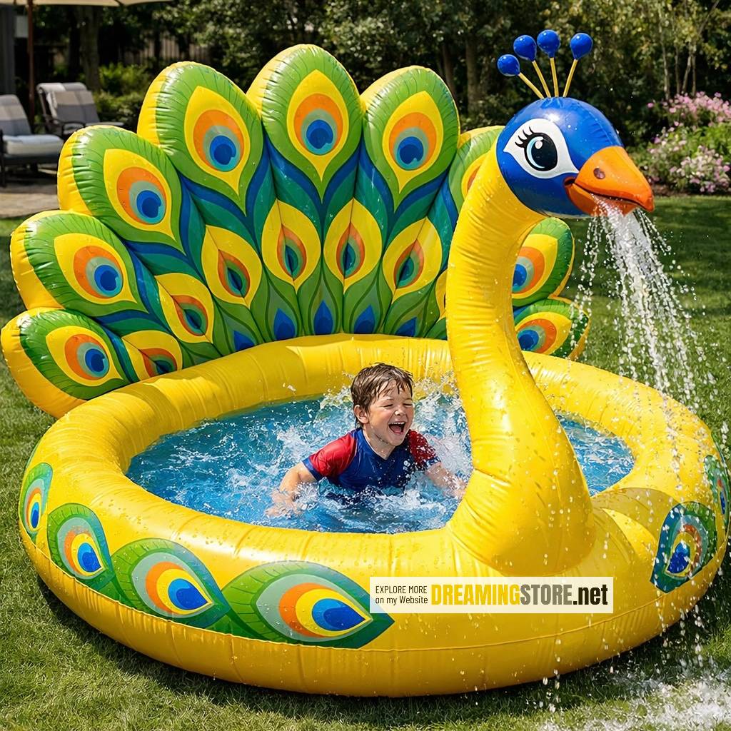 Giant Peacock Paddling Pool