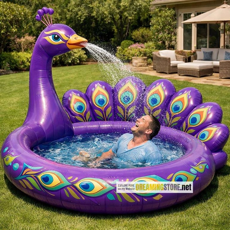 Inflatable Peacock Pools — Colorful Summer Splash Ideas