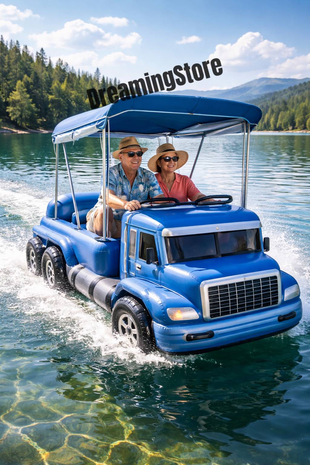 inflatable semi truck lake float