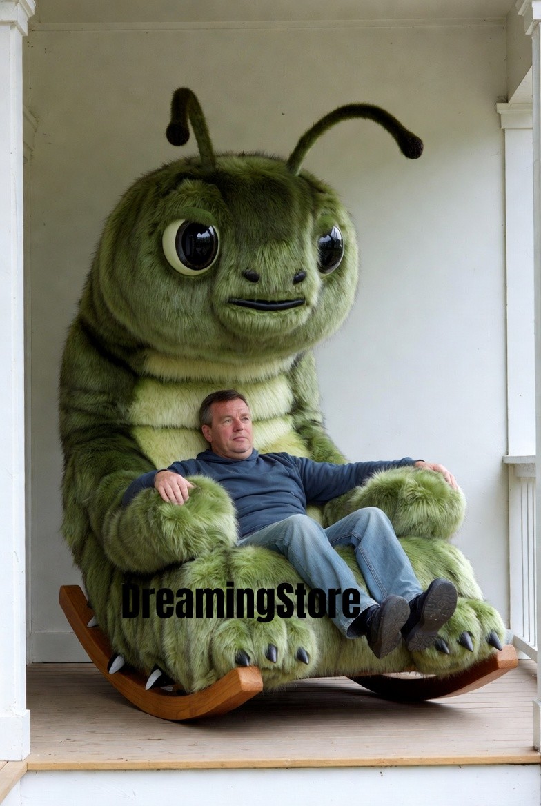 caterpillar-shaped rocking chair