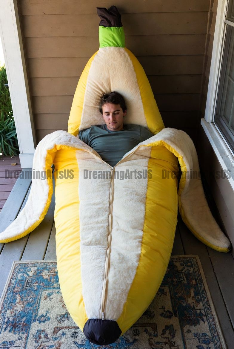 banana-shaped sleeping bags