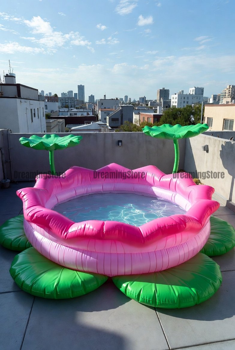 inflatable lotus shaped pool