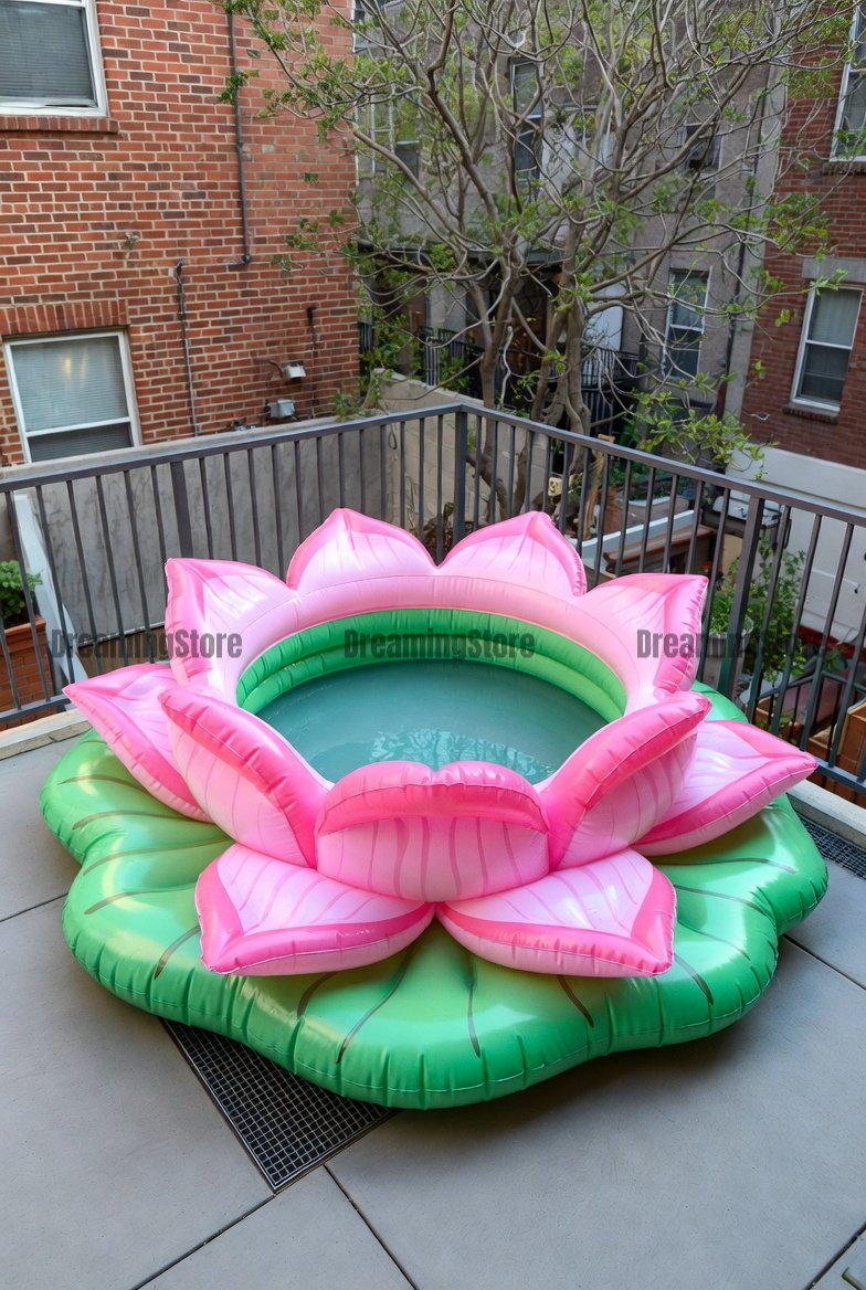 inflatable lotus shaped pool