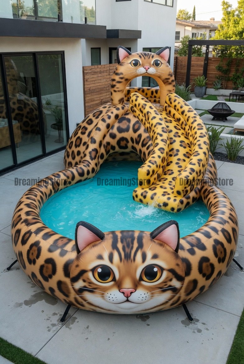 Giant Inflatable Cat Pool