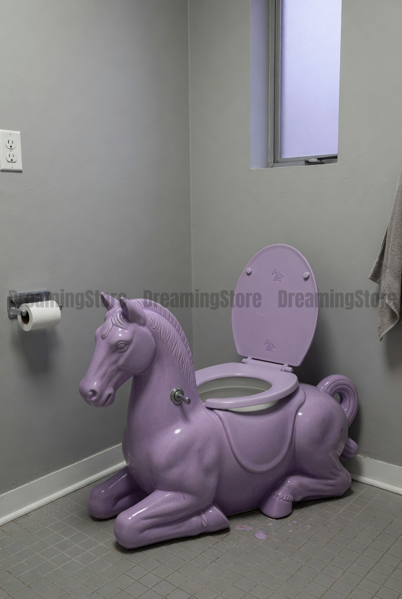 horse-shaped toilet