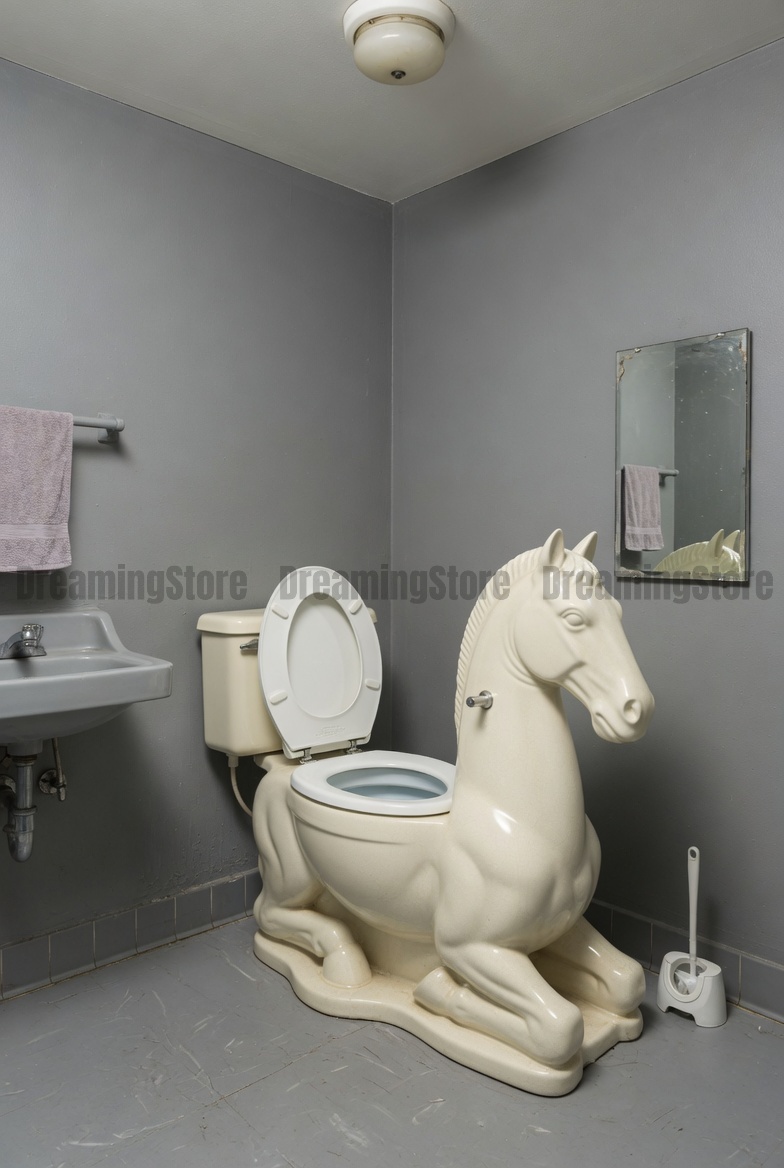 horse-shaped toilet