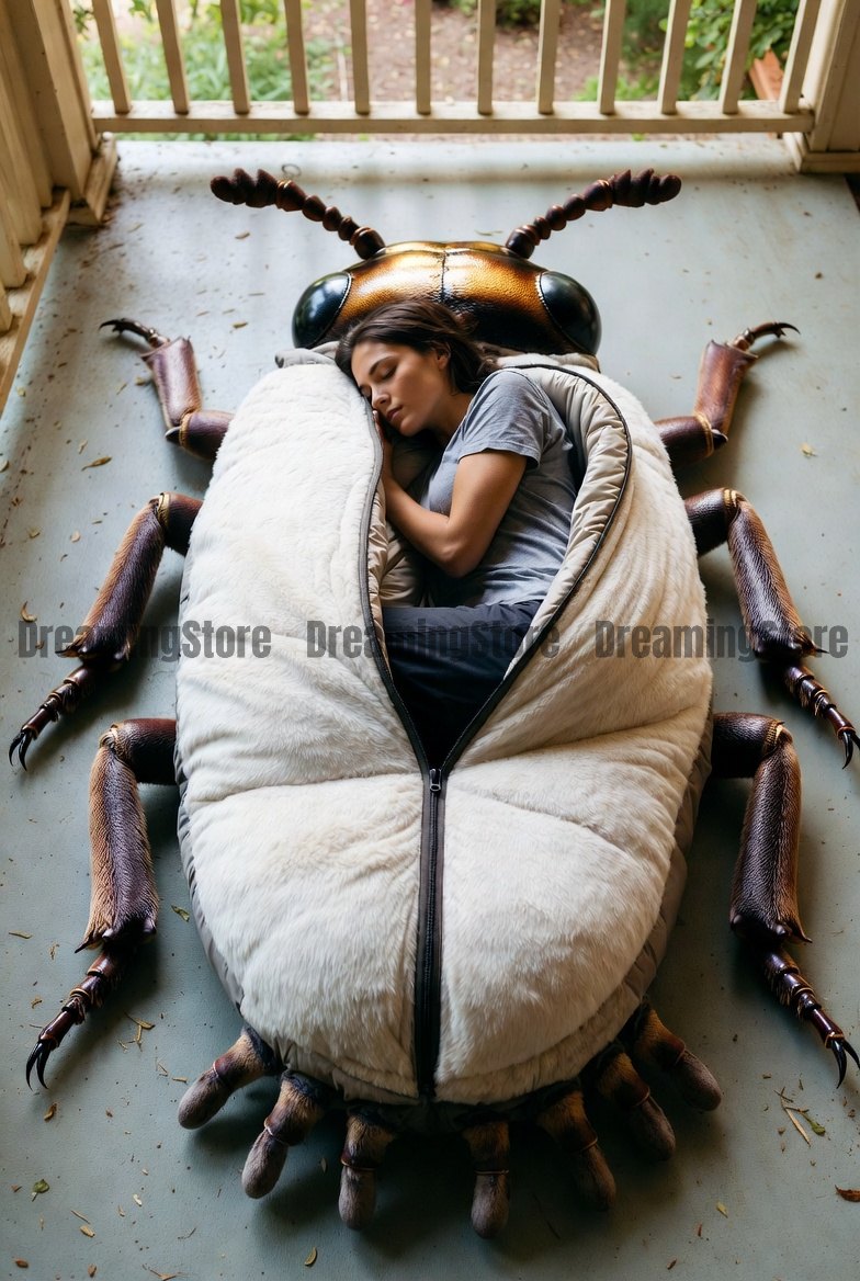 beetle-shaped sleeping bags