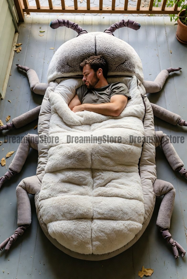 beetle-shaped sleeping bags