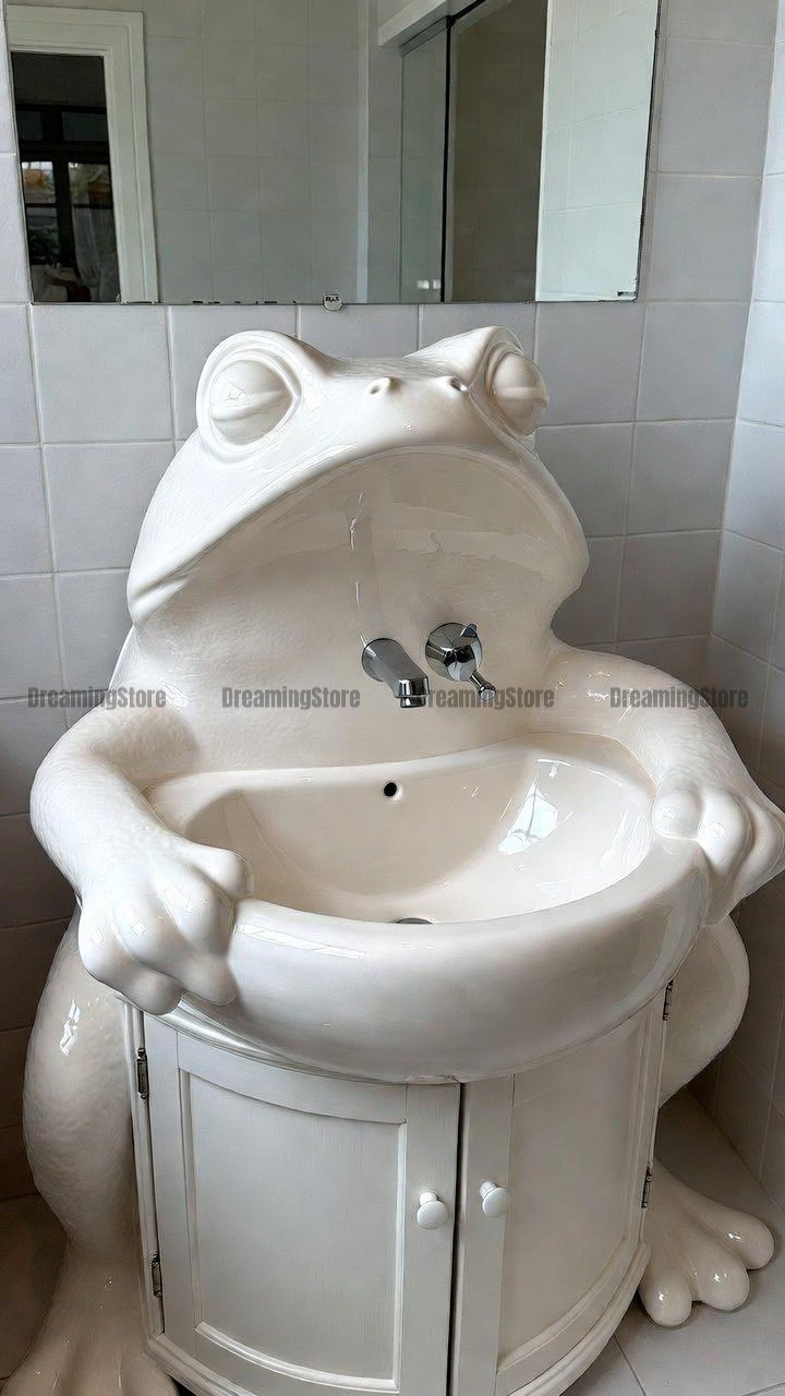 frog-shaped sink