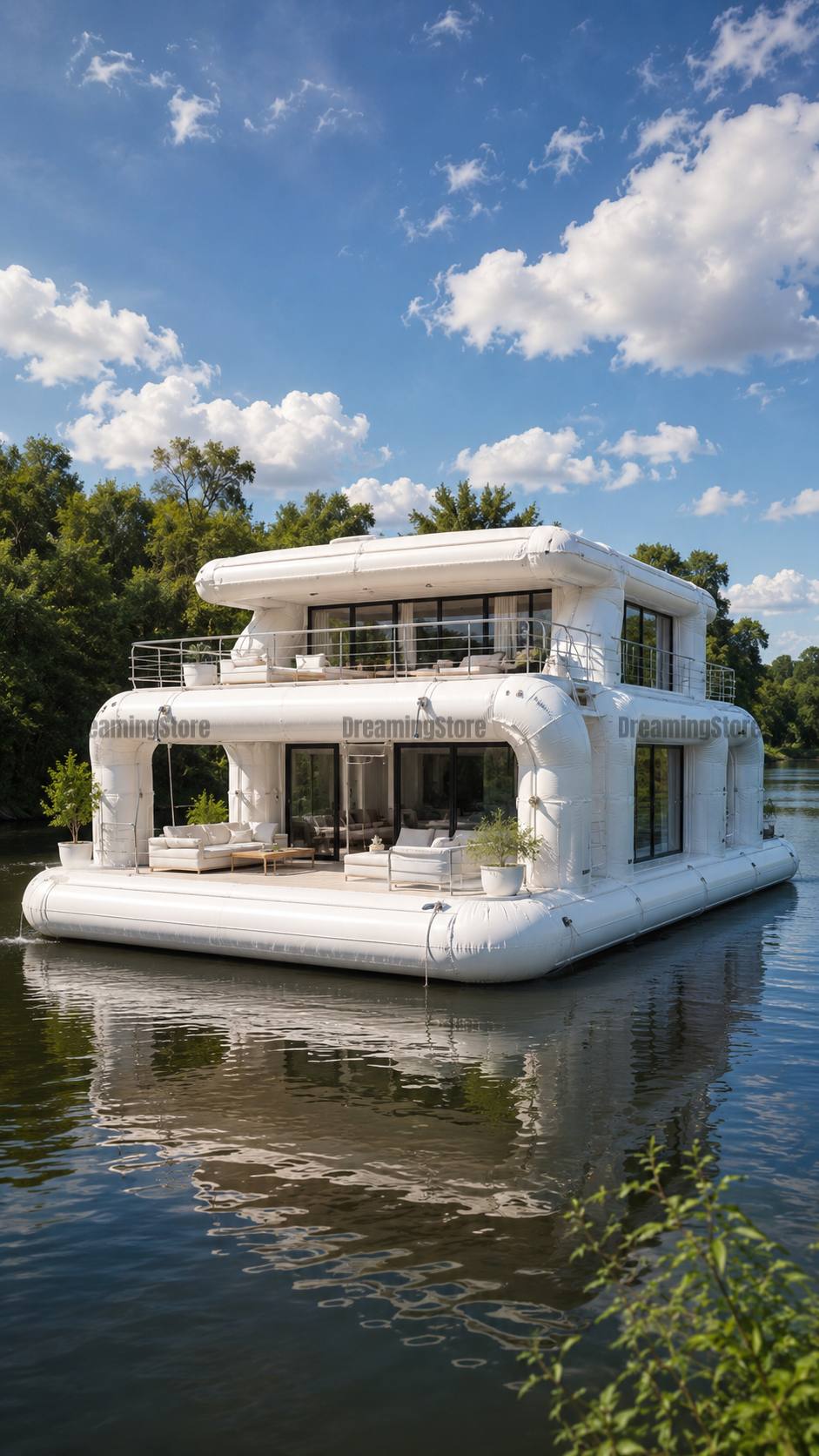 giant inflatable house barge