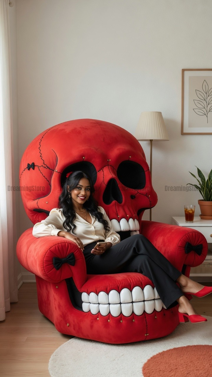 skull-shaped sofa