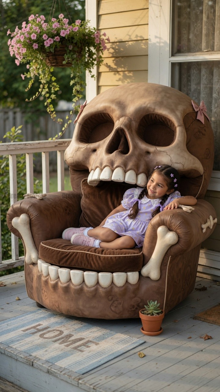 skull-shaped sofa