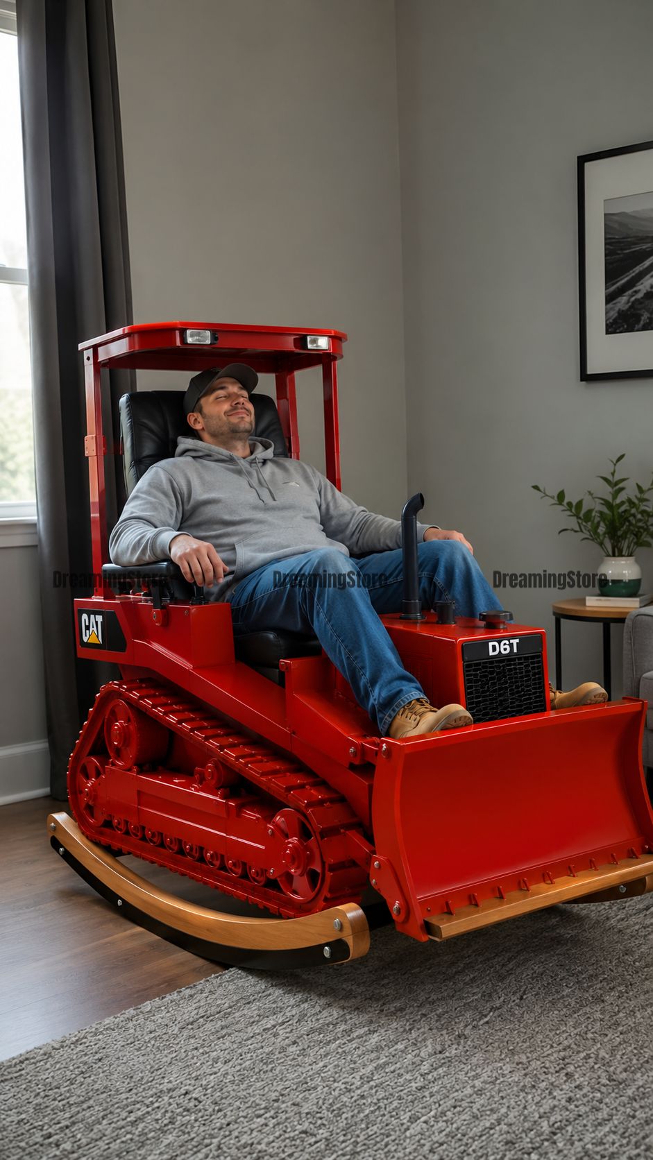bulldozer-shaped rocking recliner